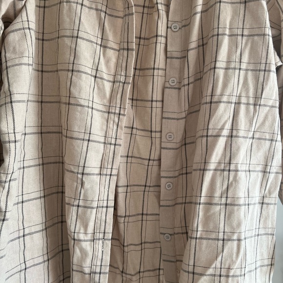 Boohoo Tan Plaid Button Up - US 14 - Picture 3 of 8